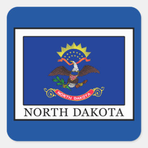 Pegatina Cuadrada Dakota del Norte