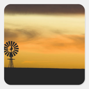 Pegatina Cuadrada Dakota del Sur, Estados Unidos.