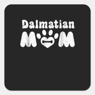 Pegatina Cuadrada Dalmatian Gift   Mamá dálmata