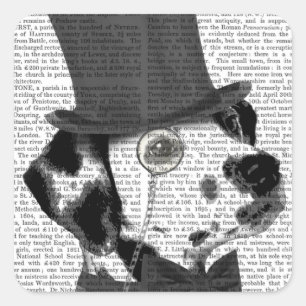 Pegatina Cuadrada Dalmatiano, Gorra y hedor formal