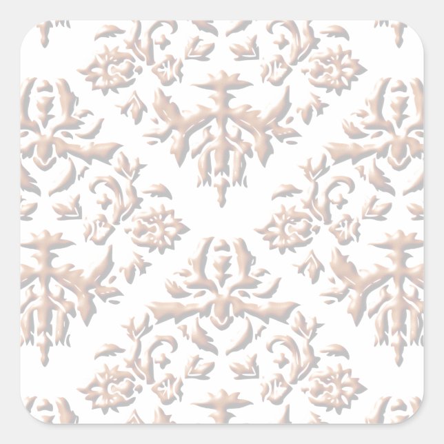 Pegatina Cuadrada Damascos 3D (Anverso)