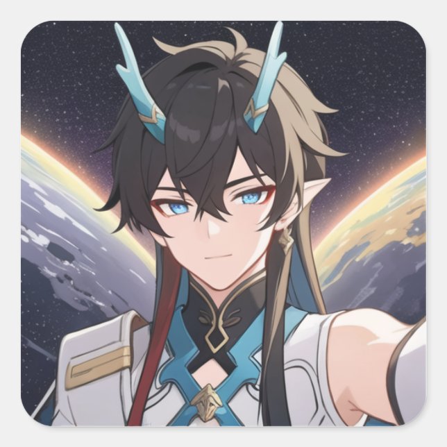 Pegatina Cuadrada Dan Heng HSR (Anverso)