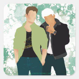 Pegatina Cuadrada Dañados como nosotros - CA