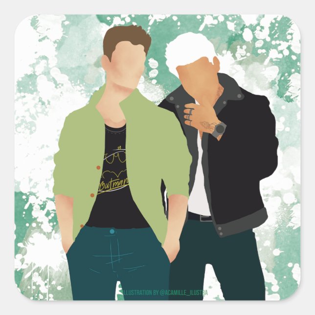 Pegatina Cuadrada Dañados como nosotros - CA (Anverso)