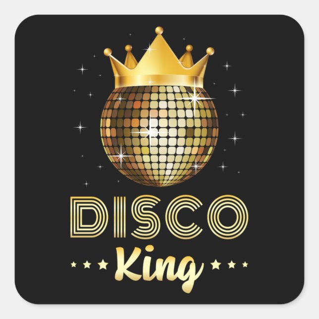 Pegatina Cuadrada Dance Dancing Disco King Dancer Fiesta Gift Idea (Anverso)