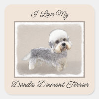 Dandie Dinmont Terrier Pintura Original De Perro