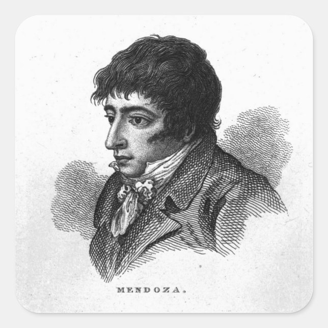 Pegatina Cuadrada Daniel Mendoza (Anverso)