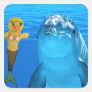 Pegatina Cuadrada Danni la sirena