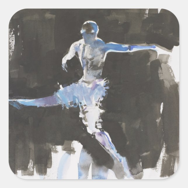 Pegatina Cuadrada Danza (Anverso)