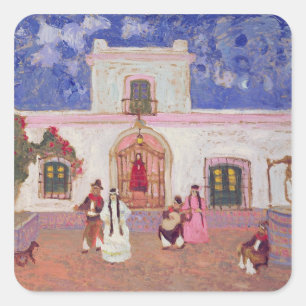 Pegatina Cuadrada Danza criolla, antes de 1927