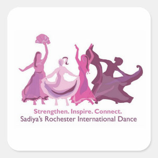 Pegatina Cuadrada Danza internacional de Rochester en Square Sadiya