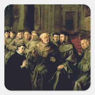 Pegatina Cuadrada Dar la bienvenida a St Bonaventure en el