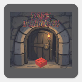 Pegatina Cuadrada Dark Dungeons sticker 
