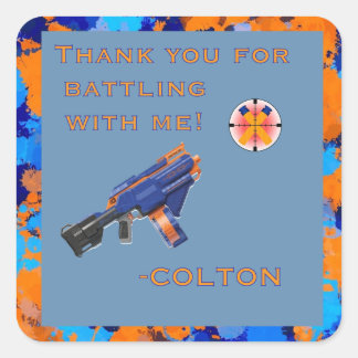 Pegatina Cuadrada Dart War Party Sticker! Thank you!