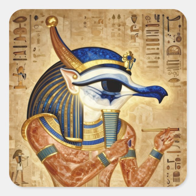Pegatina Cuadrada Das Ägyptische Auge  (Anverso)