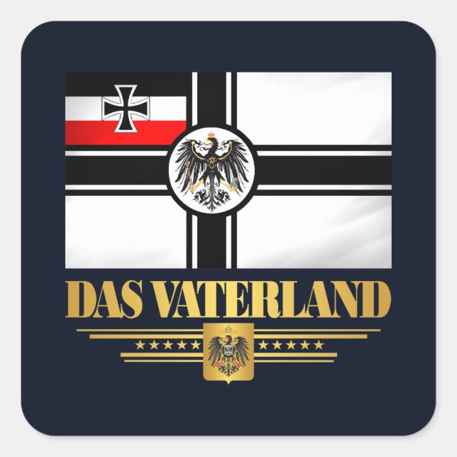 Pegatina Cuadrada Das Vaterland (Anverso)