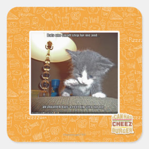 Pegatina Cuadrada Dats una pequeña piel del paso yo