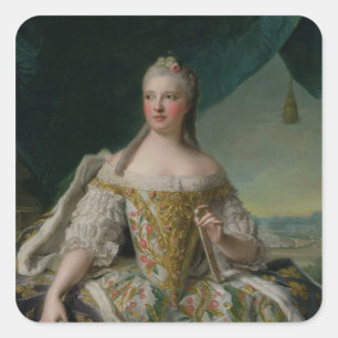 Pegatina Cuadrada Dauphine Marie-Josephe de Saxe 1751