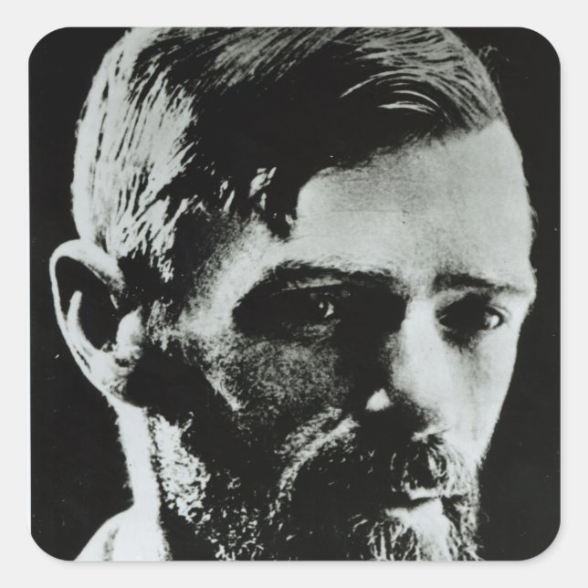 Pegatina Cuadrada David Herbert Lawrence (Anverso)