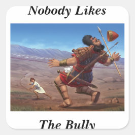 Pegatina Cuadrada David vs. Goliath