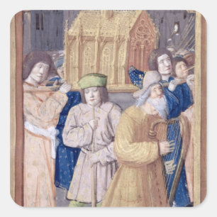 Pegatina Cuadrada David y la Arca de la Alianza