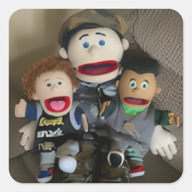 Pegatina Cuadrada @DavJoMik-q2t stickers (Anverso)