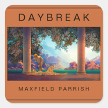 DAYBREAK Maxfield Parrish 1922 .. Tarjeta plana Hi
