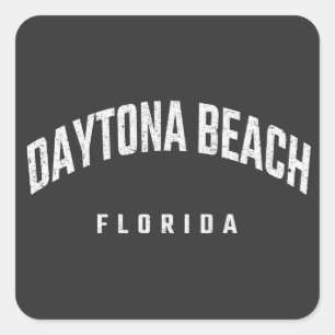 Pegatina Cuadrada Daytona Beach Florida FL