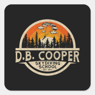 Pegatina Cuadrada DB Cooper Classic