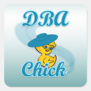 Pegatina Cuadrada DBA Chick #3