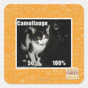 Pegatina Cuadrada De camuflaje