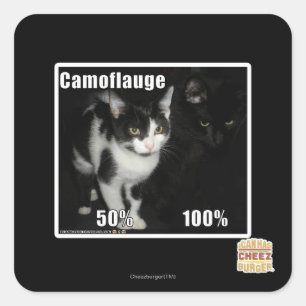 Pegatina Cuadrada De camuflaje