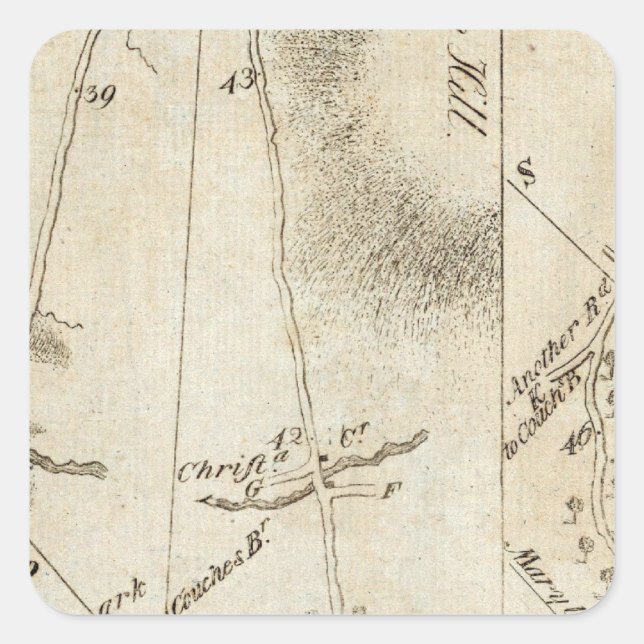 Pegatina Cuadrada De Filadelfia a Annapolis Maryland 54 (Anverso)