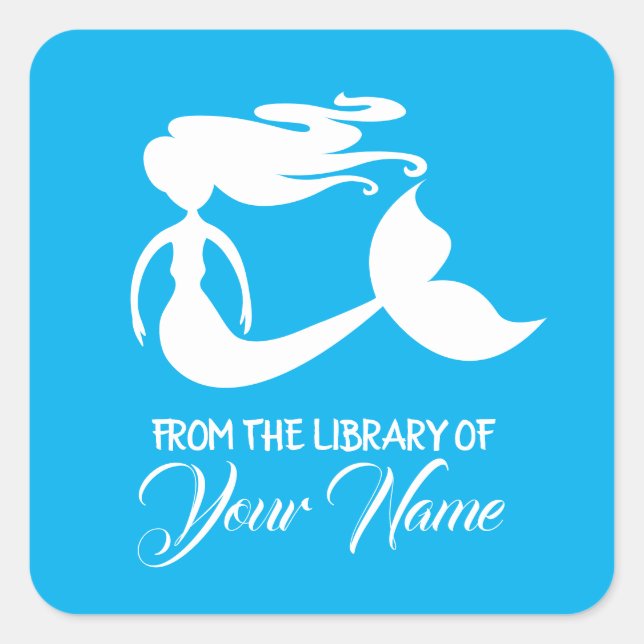 Pegatina Cuadrada De la biblioteca de pegatinas de planchas infantil (Anverso)