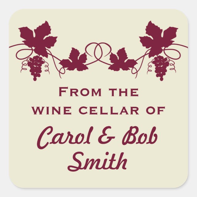 Pegatina Cuadrada De la bodega de Pegatinas (Anverso)