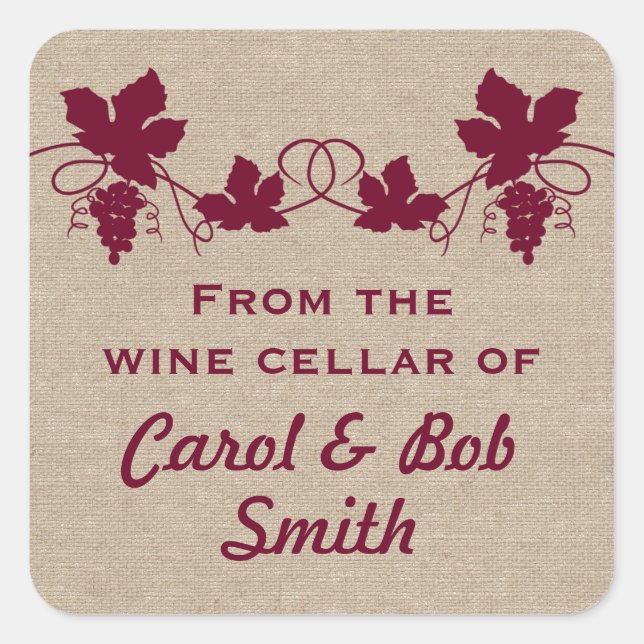 Pegatina Cuadrada De la bodega de Pegatinas (Anverso)