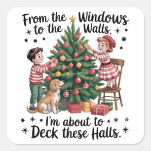 Pegatina Cuadrada De las ventanas a las paredes voy a decorar