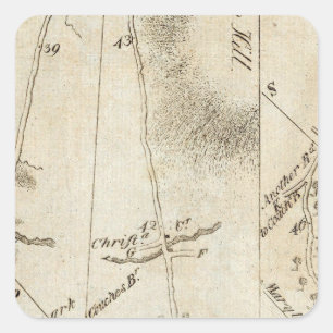 Pegatina Cuadrada De Philadelphia a Annapolis Maryland 54