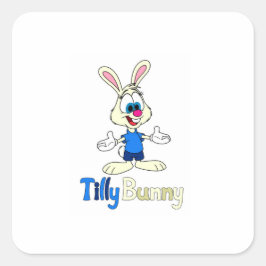 Pegatina cuadrada de Tilly Bunny