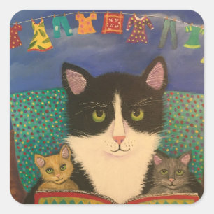 Pegatina Cuadrada De Una Vez Por Una