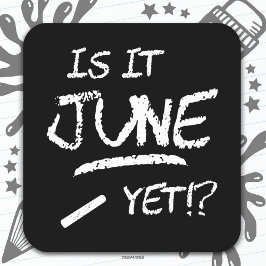 Pegatina Cuadrada De vuelta a la graduación escolar es gracioso ¿Es 