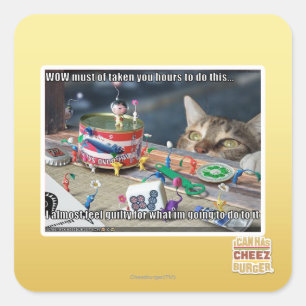 Pegatina Cuadrada Debe tener horas de trabajo