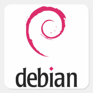 Pegatina Cuadrada Debian
