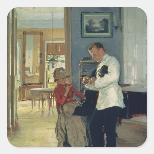 Pegatina Cuadrada Declaración de amor, 1889-91 (Anverso)