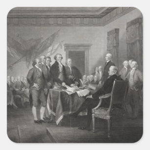 Pegatina Cuadrada Declaración de Independencia