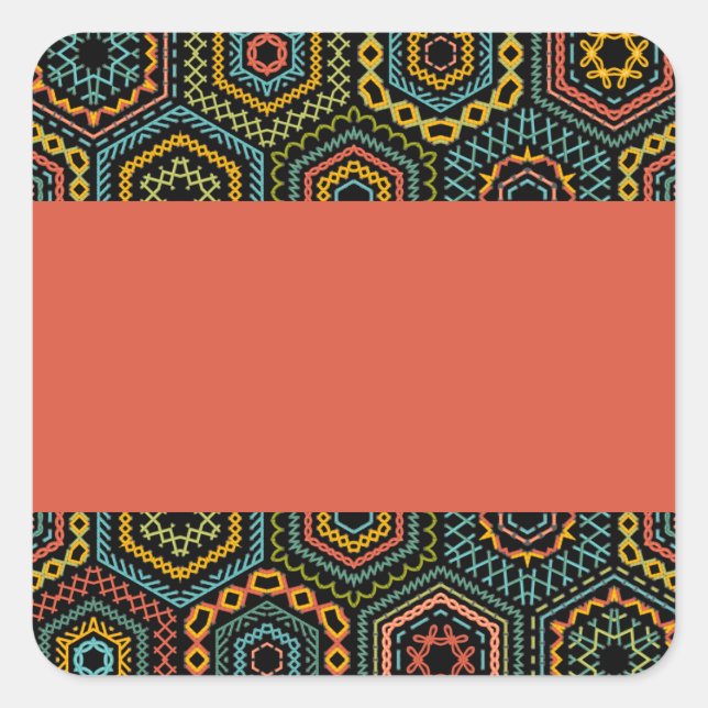 Pegatina Cuadrada decoración (Anverso)