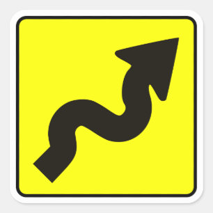 Pegatina Cuadrada Decoración de la ruta de los vientos