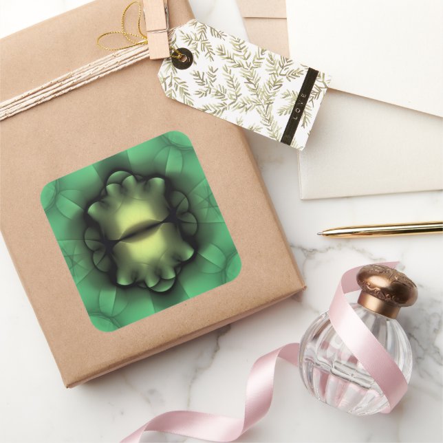 Pegatina Cuadrada Decoración simétrica arquitectónica (Regalar)