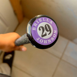 Pegatina Cuadrada Decretos personalizados del pomo de la pelota de b