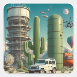 Pegatina Cuadrada Defensor de conceptos